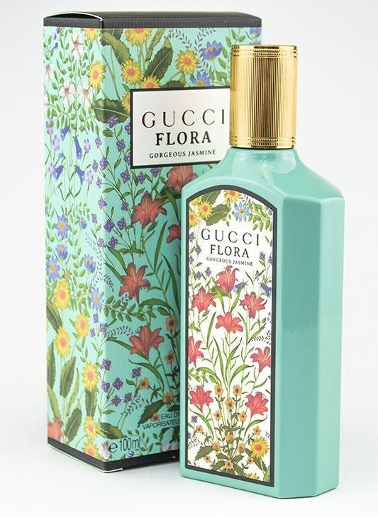 Gucci Flora Gorgeous Jasmine Eau de Perfume for Women | Bright & Elegant White Floral Scent – 3.4 oz / 100 ml