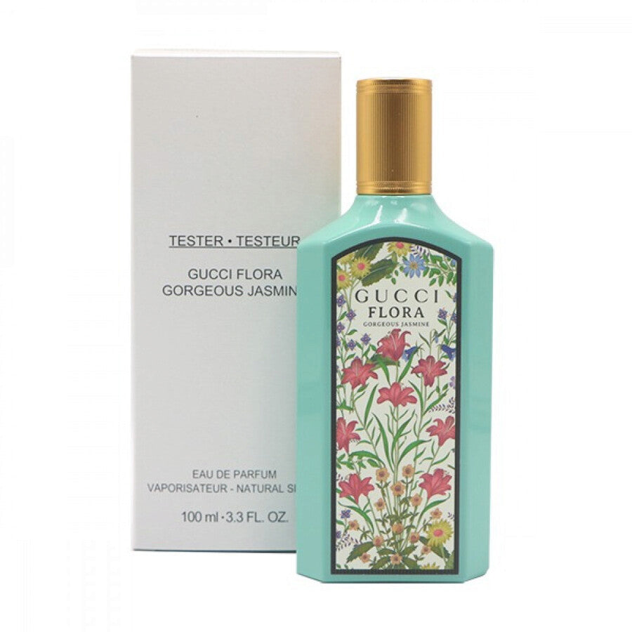 Gucci Flora Gorgeous Jasmine Eau de Perfume for Women | Bright & Elegant White Floral Scent – 3.4 oz / 100 ml