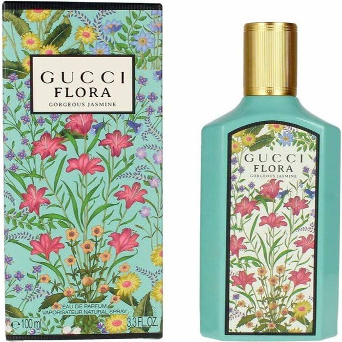 Gucci Flora Gorgeous Jasmine Eau de Perfume for Women | Bright & Elegant White Floral Scent – 3.4 oz / 100 ml